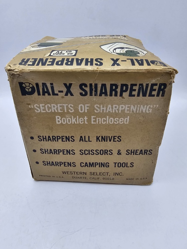 Vintage Dial-X Sharpener with Original Box and Manual