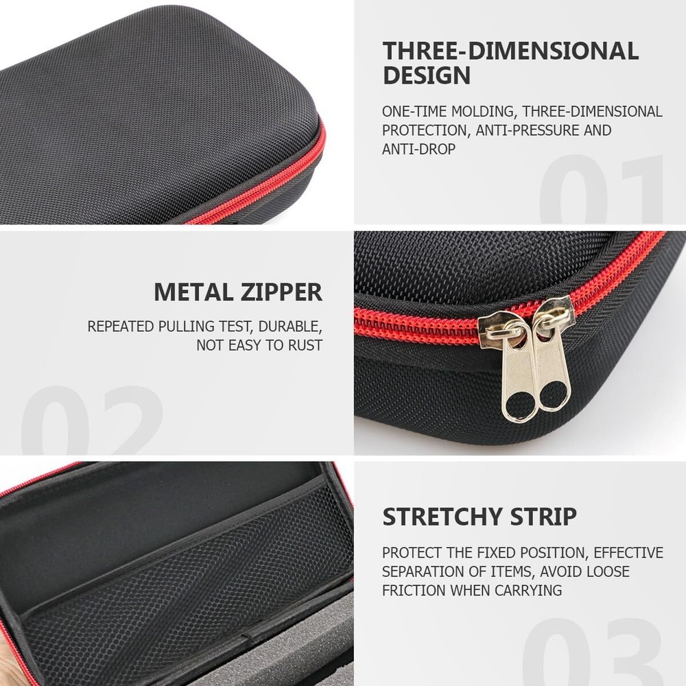 Microphone Case Double Mic Slots Storage Bag Protective for Outdoor...