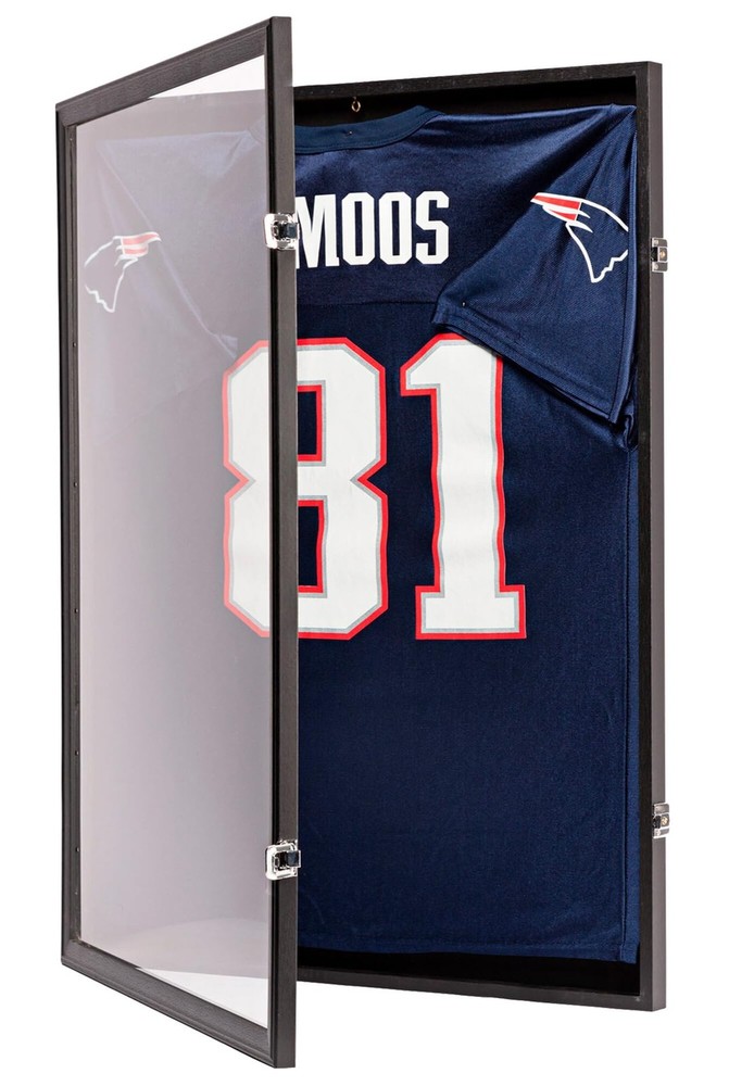 Jersey Frame Display Black-Case & Silver-Locks, Black-case & Silver-locks