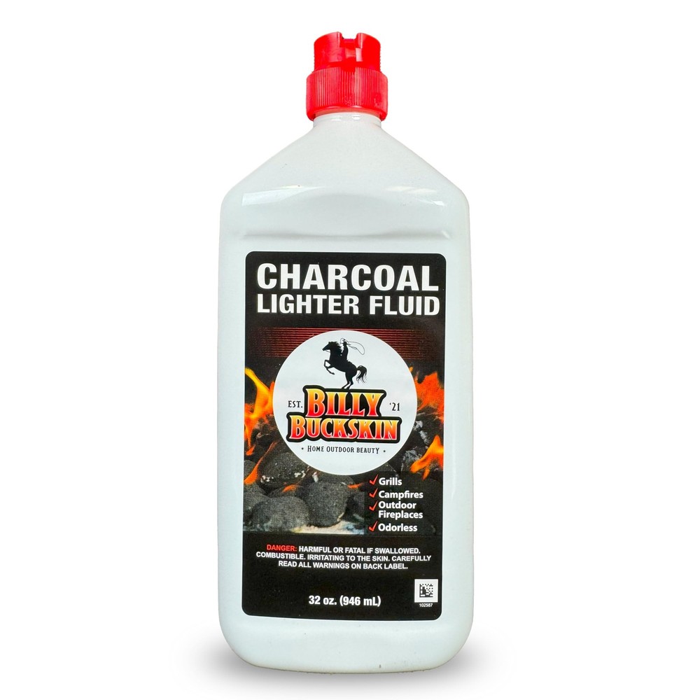 Charcoal Lighter Fluid (1 Quart) - Clean Burning, Low Odor & Fast 1 Pack