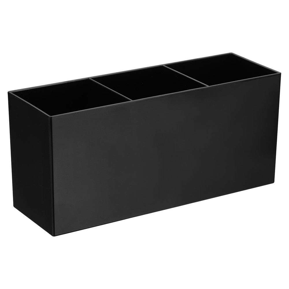 1Pcs 3 Compartments Pen Holder Clear Acrylic