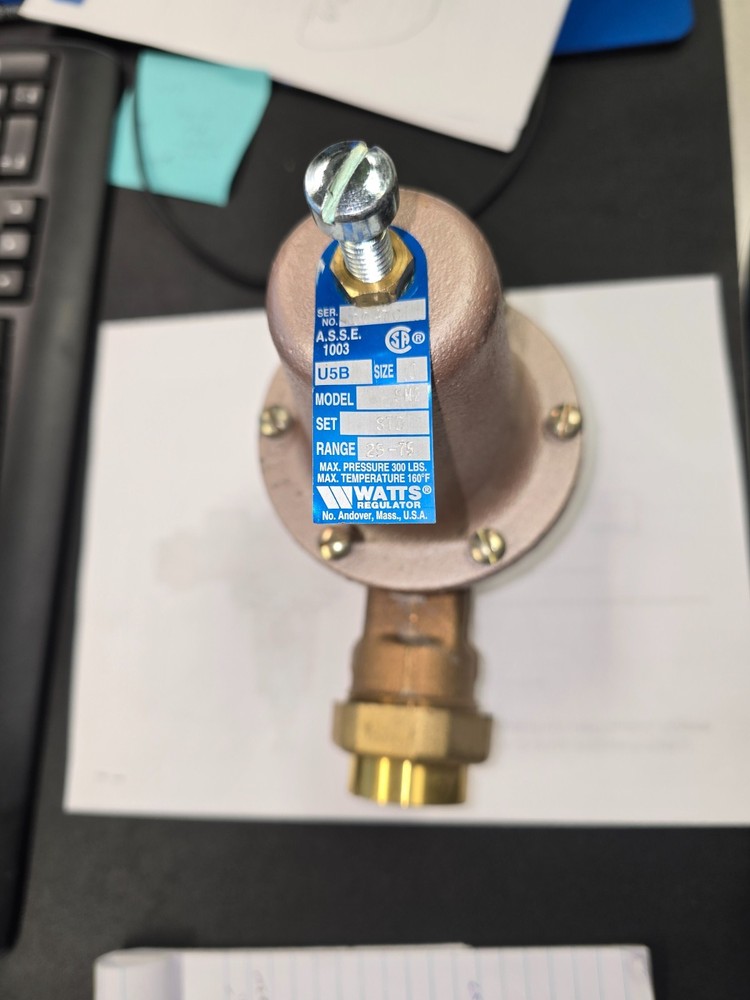 Watts 1-in Brass Water Pressure Reducing Valve (LF25AUB-Z3) NEW in Box