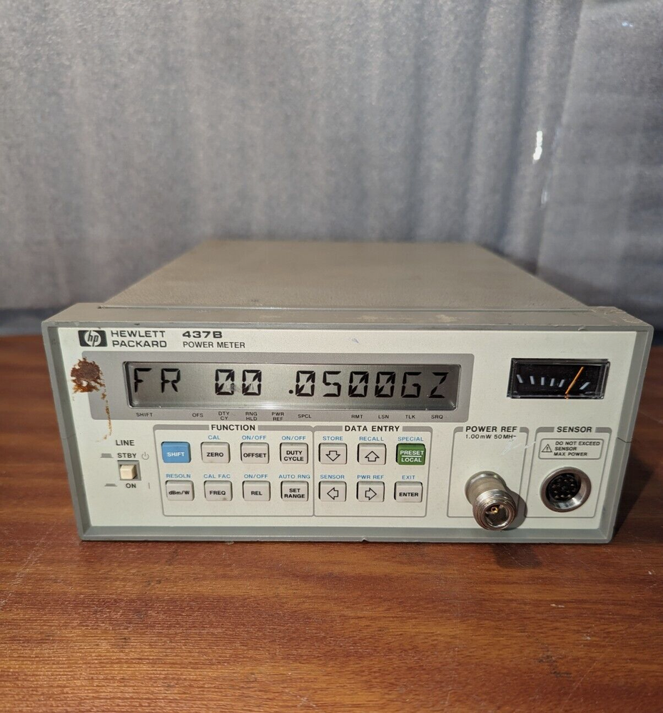 HP Hewlett Packard 437B Power Meter W/O Sensor, Pre-Owned.