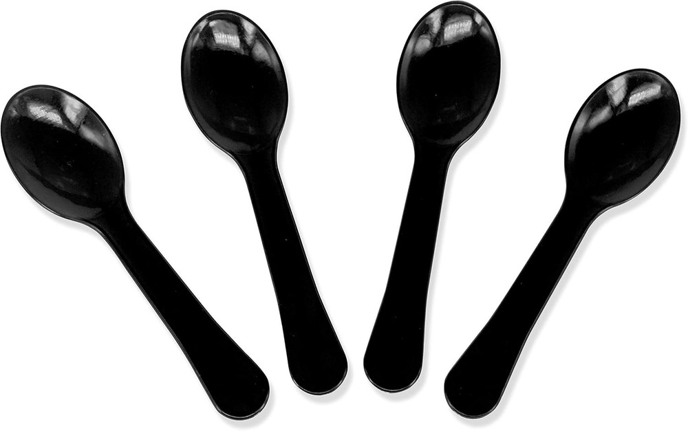 Extra Sturdy, ark 100pc 3-Inch Taster Plastic Mini Spoons Bla Clear