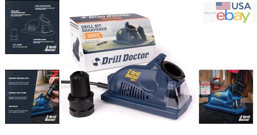 Durable Drill Bit Sharpening Tool for Standard Bits - 118 Degree Cutting Angle