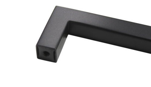 Black Kitchen Square Cabinet Handles Drawer Pull Knobs Stainless Steel 12mm 1/2"