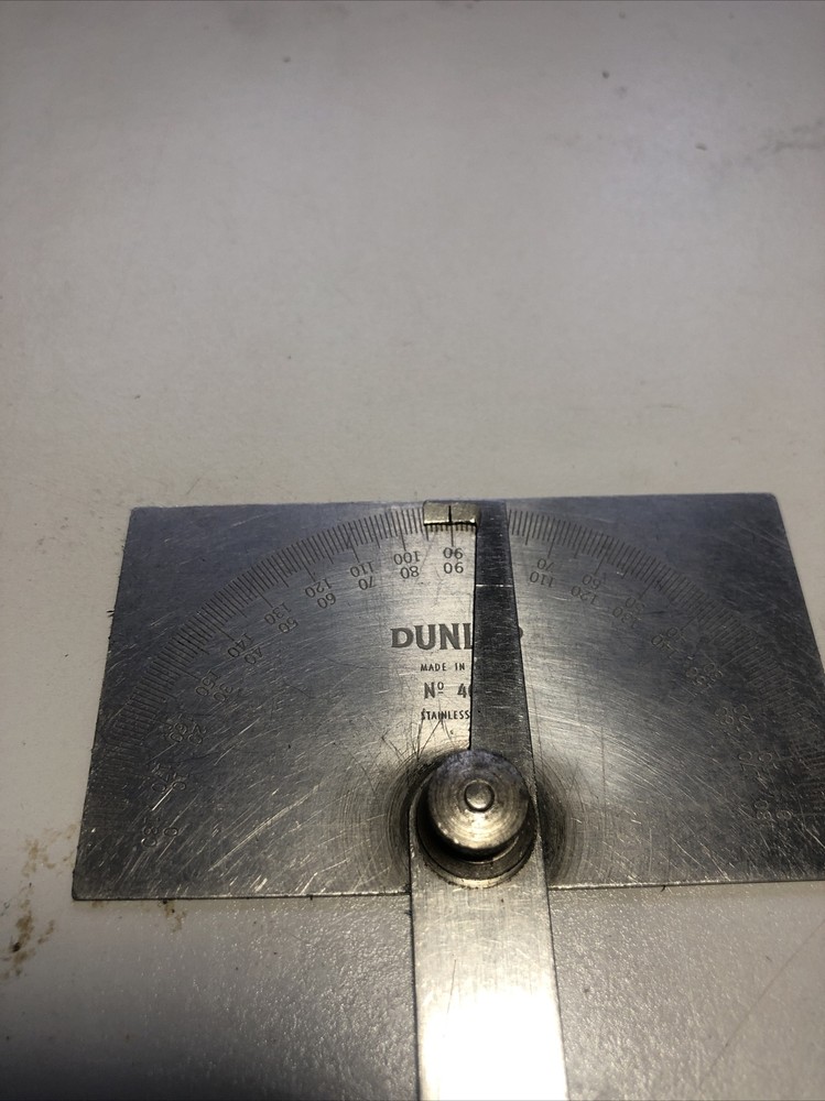 Dunlap 180 Degree Square Head Protractor