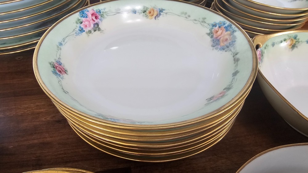 Thomas Bavaria German Hand Painted 57 Piece Dish Set