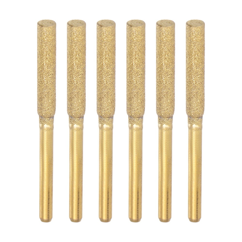6pcs Diamond Coated Chainsaw Sharpener Bits 5/32" 4mm Chain Saw Grinder
