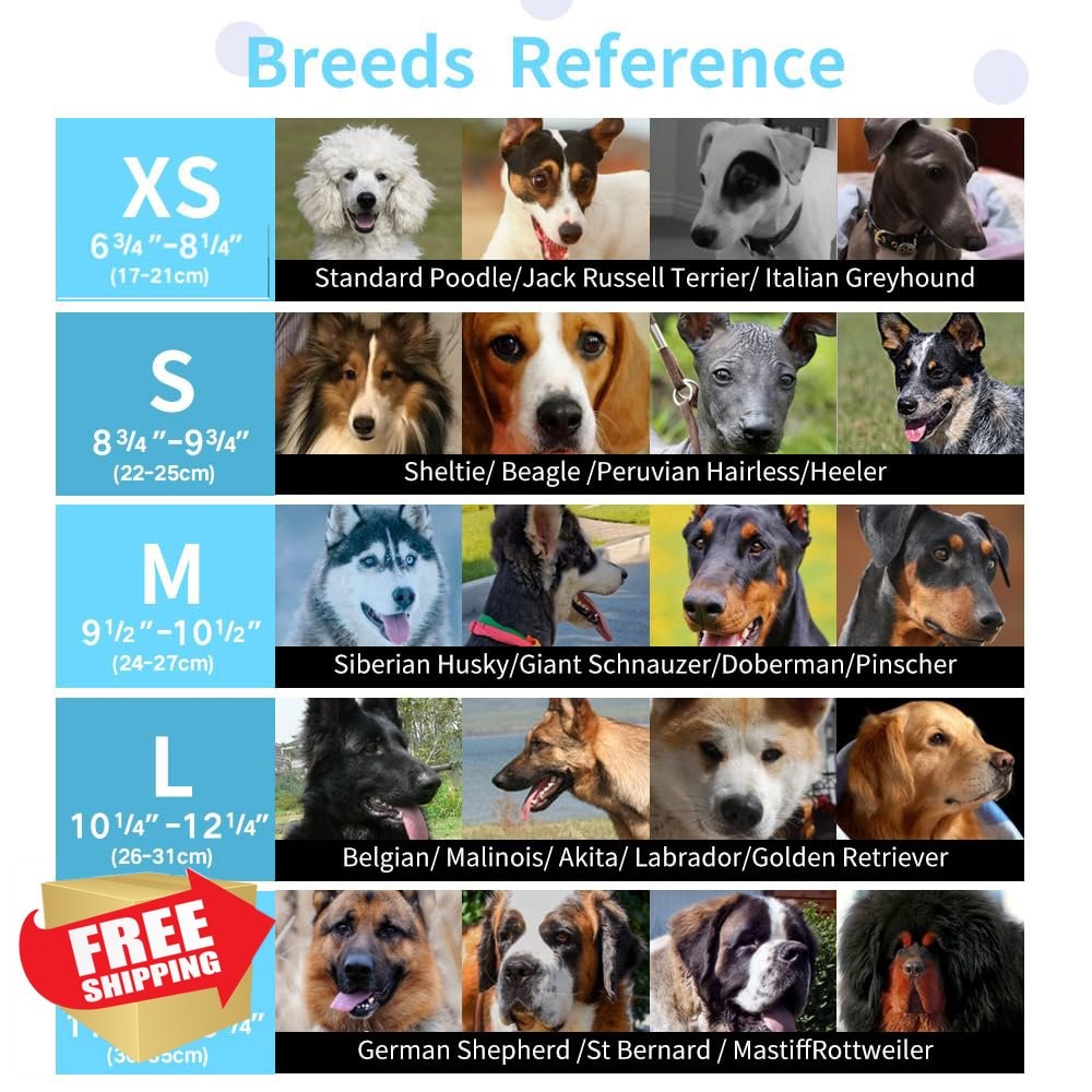 Miavers Dog Muzzle, Black Medium Mesh, Adjustable, Anti-Barking