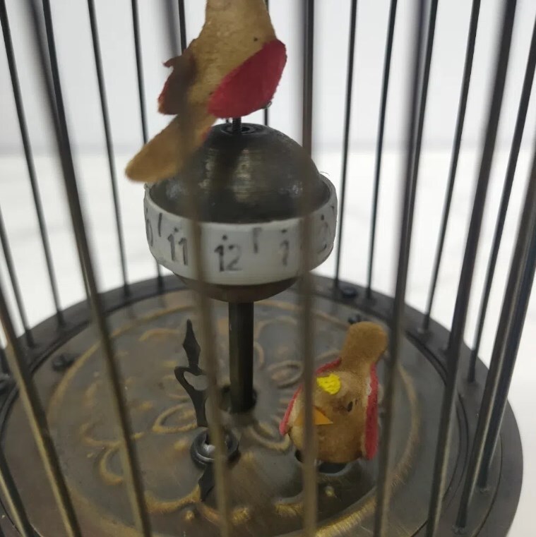 Rare brass birdcage Mechanical Table Clock