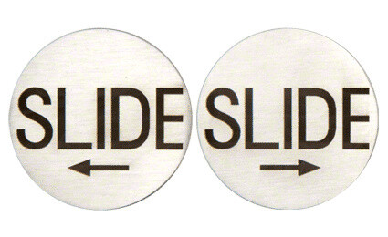 CRL 3EPSSL Brushed Stainless 2" Round Slide Indicators - Two