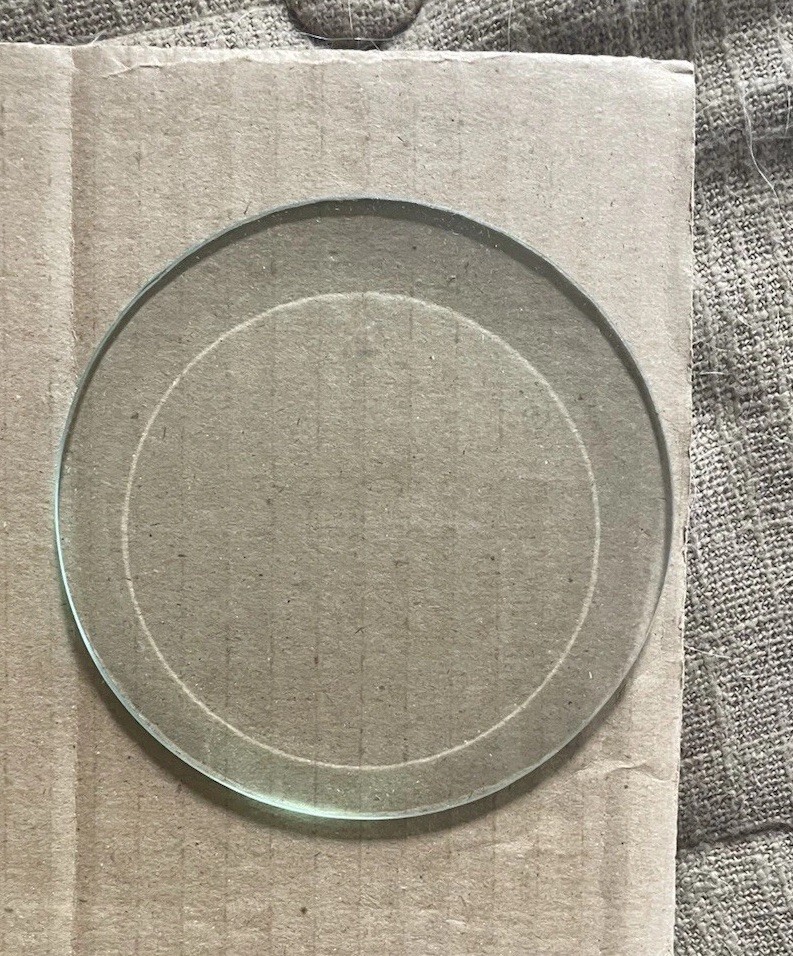 4” Clear Glass Round Bevels.