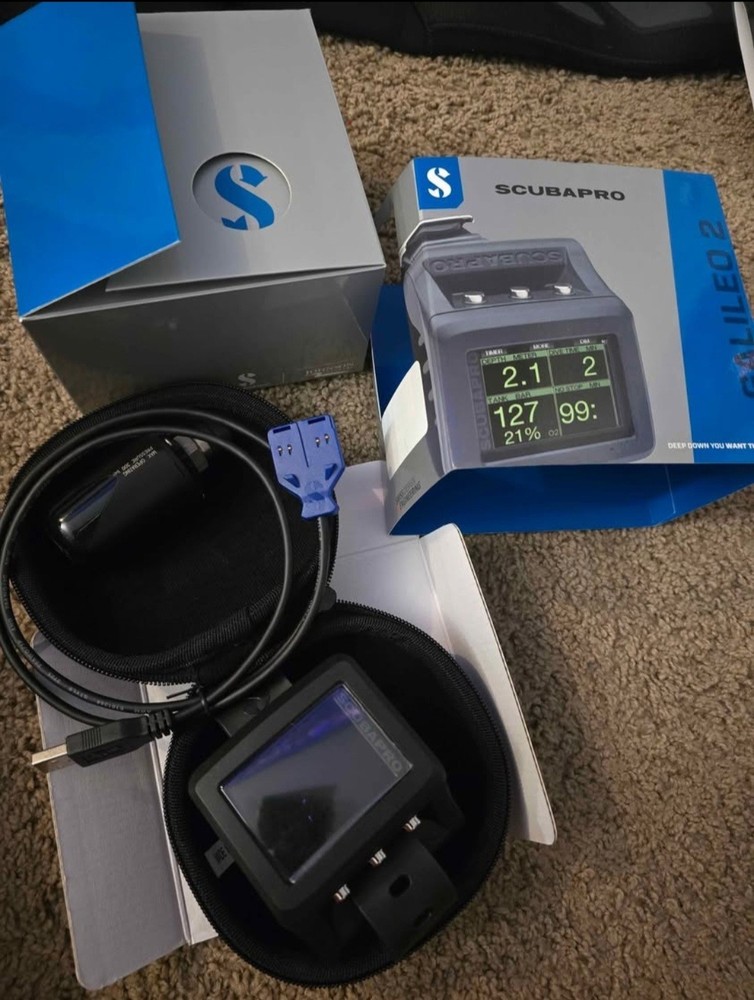 Scubapro Galileo 2 Dive Computer Transmission with Box, Accessories