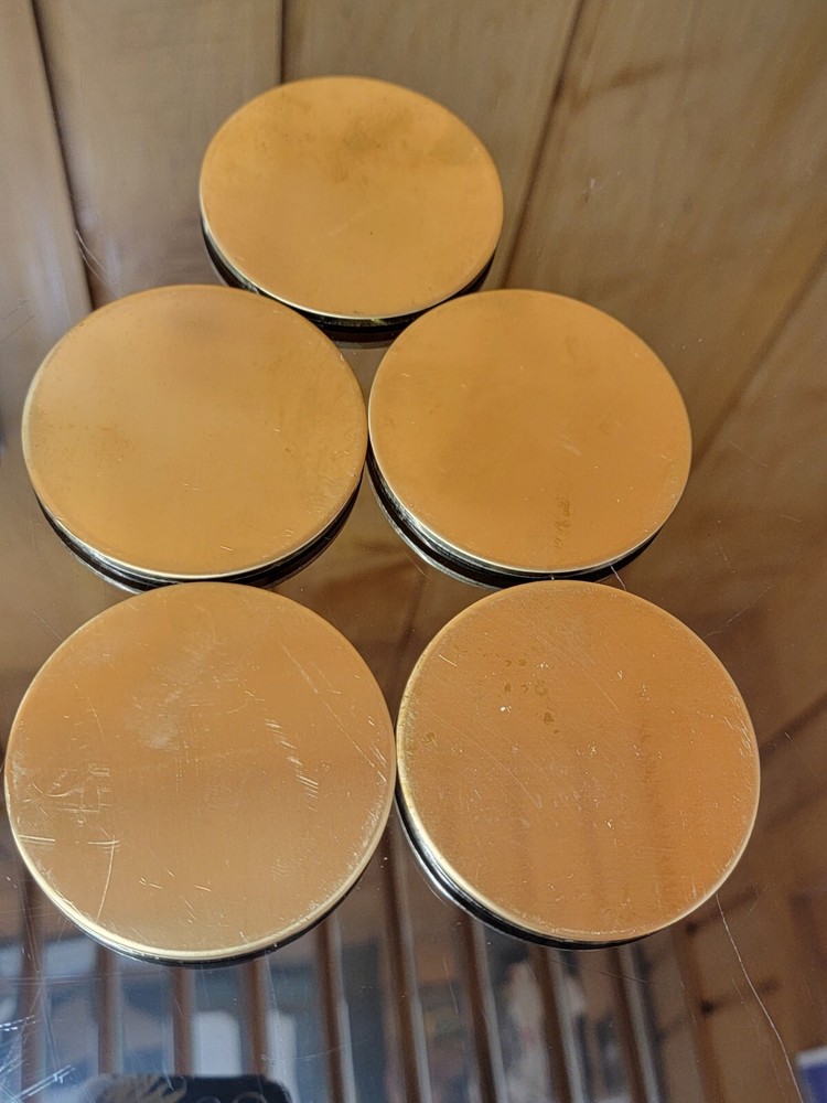Brass Disk Circle Blanks 3" Diameter 1/8'' Thick 5 Pieces Disc Discs Disks
