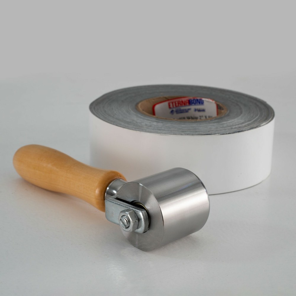 2" Steel Roller With Wood Handle For Eternabond Tape RV Roof Repair Sealant
