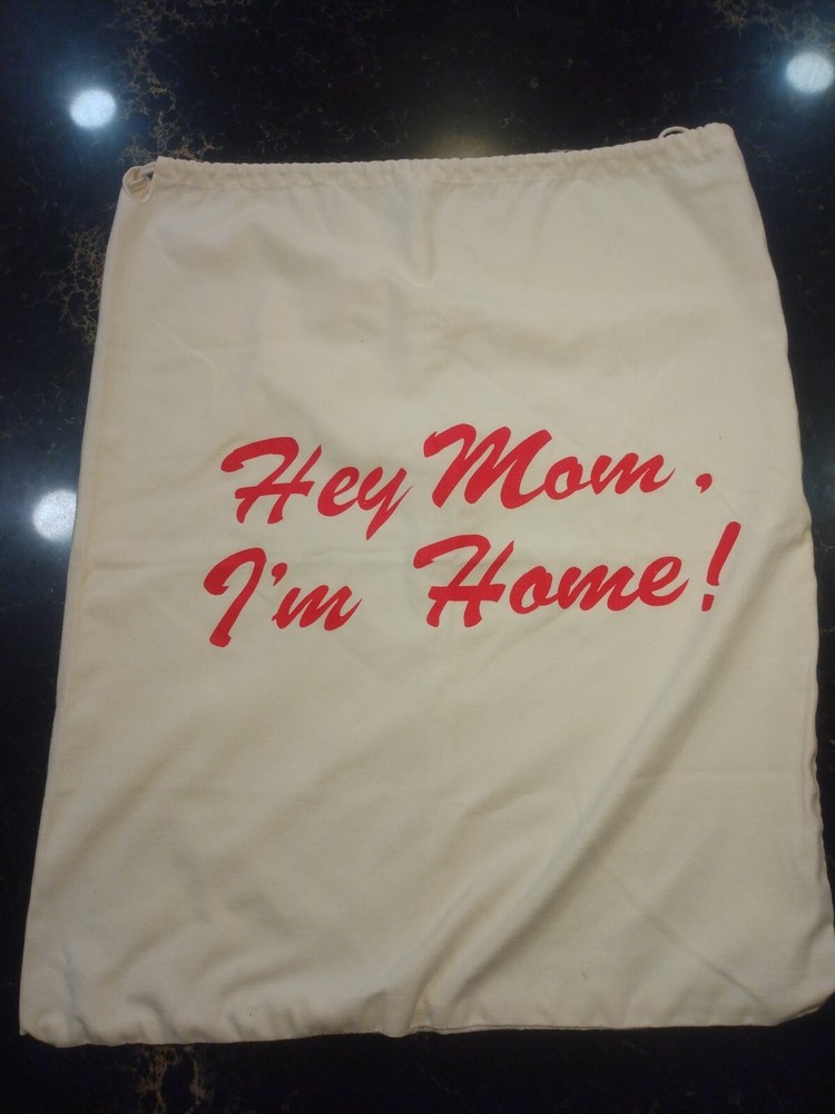 Vintage 80s Canvas Laundry Bag Dorm Funny