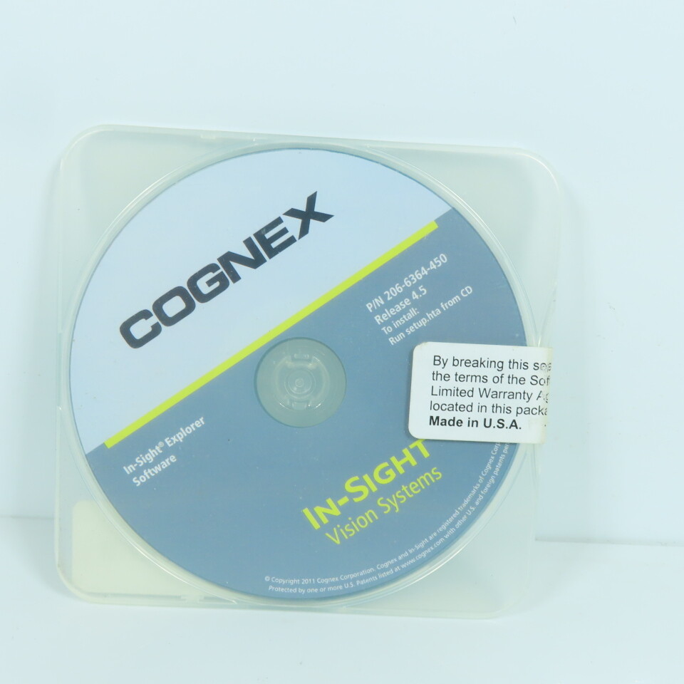 Cognex 206-6364-450 In-Sight Vision Systems Explorer Software (Release 4.5)