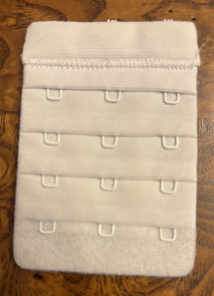 Bra Extender - Three Hook and Eye and 4 Rows– White
