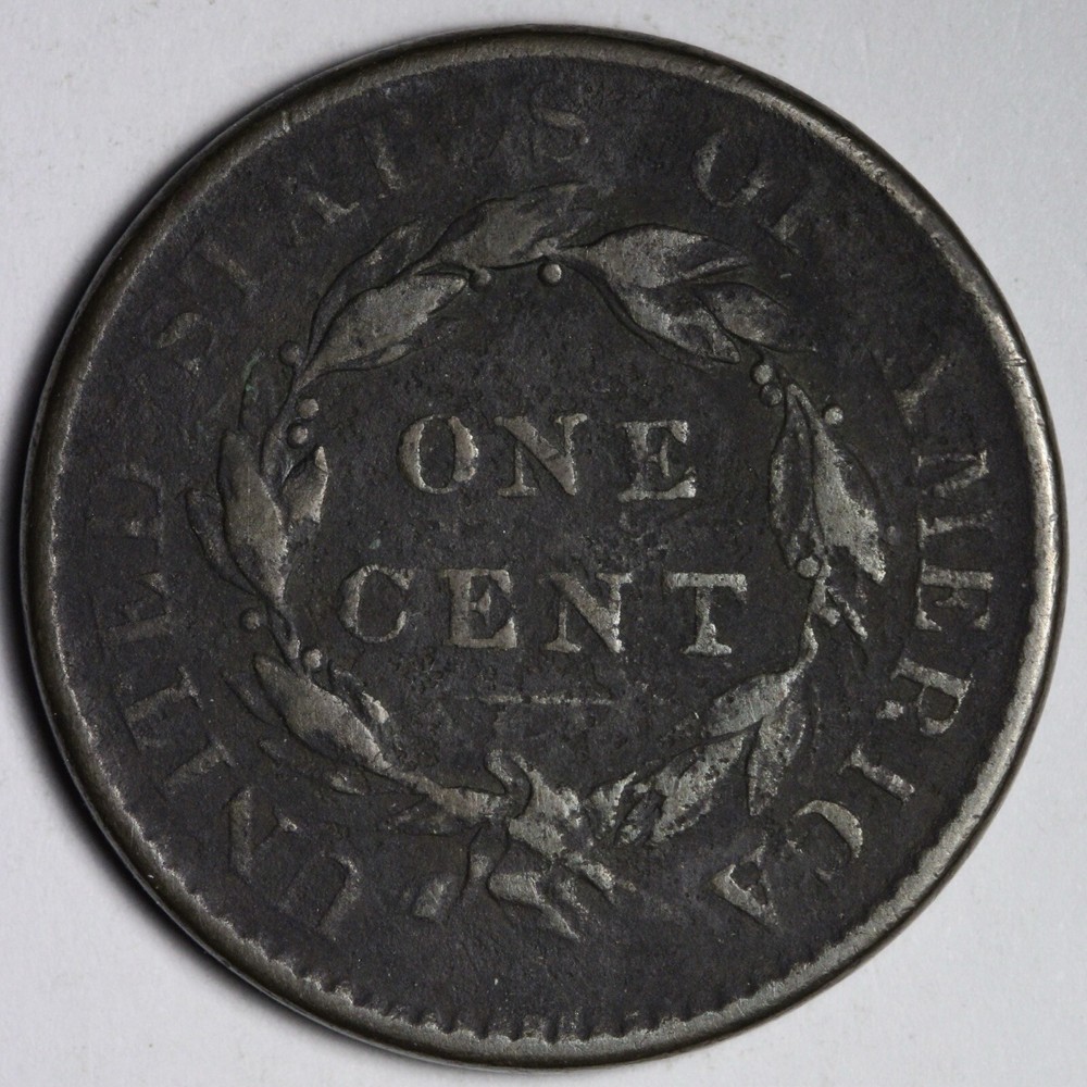1820 Coronet Head Large Cent FINE E124 KCM