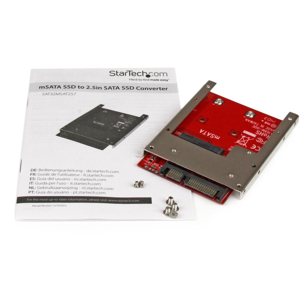 StarTech mSATA SSD to 2.5in SATA Adapter Converter Open Frame Bracket TAA