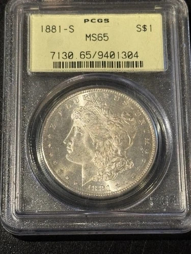 1881 S Morgan Silver Dollar PCGS MS-65