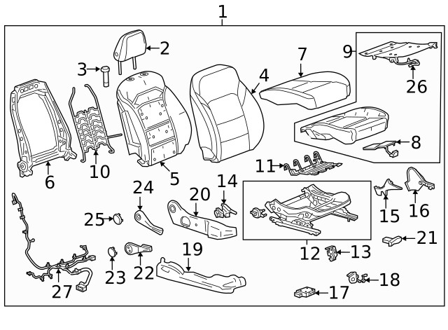 Genuine GM Headrest 42767504