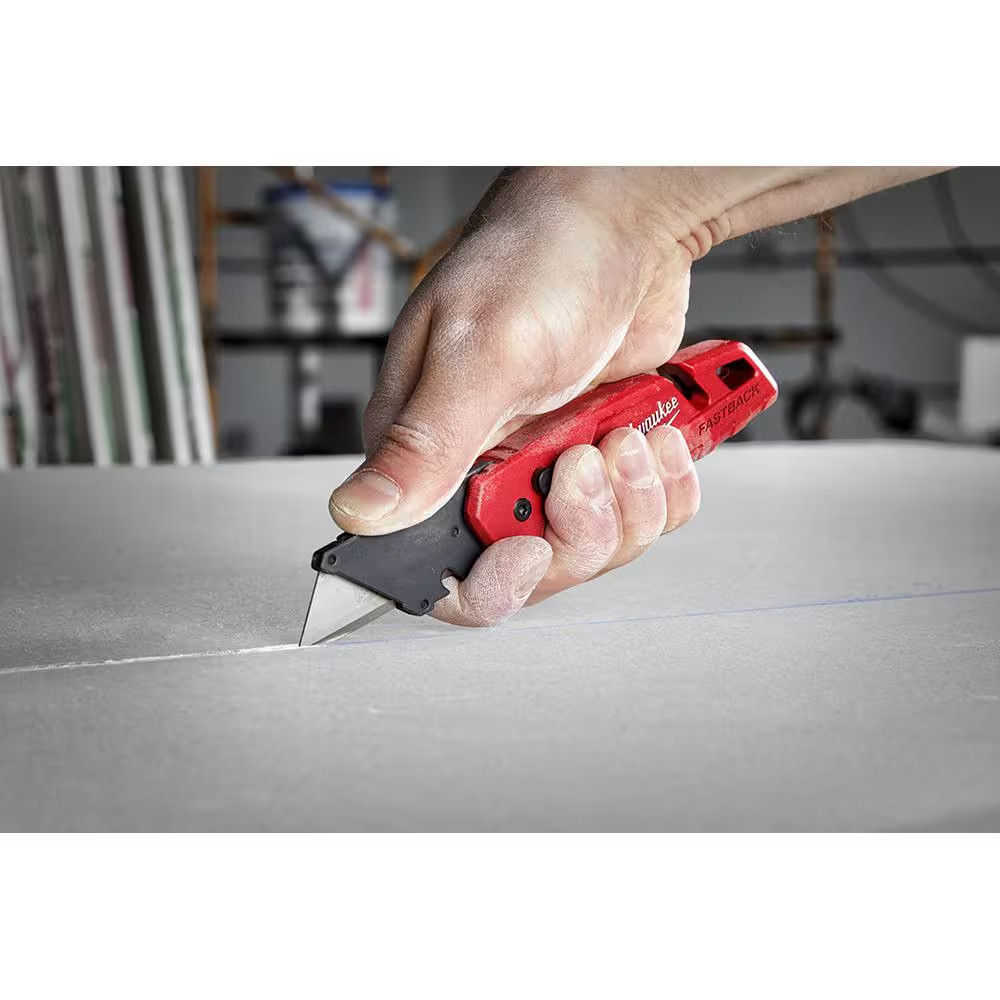 FASTBACK Folding Utility Knife with Blade Storage and General Purpose Blade
