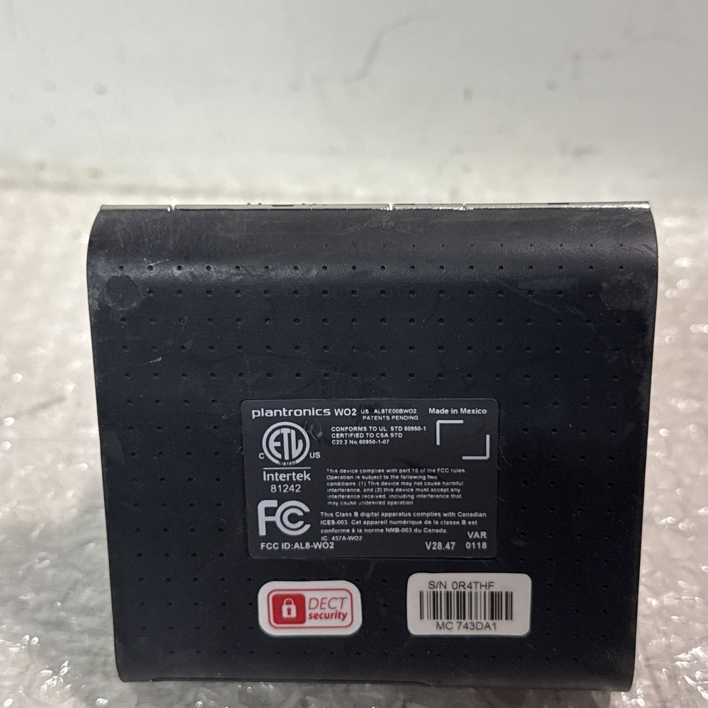 Plantronics WO2 Wireless Headset Base Only