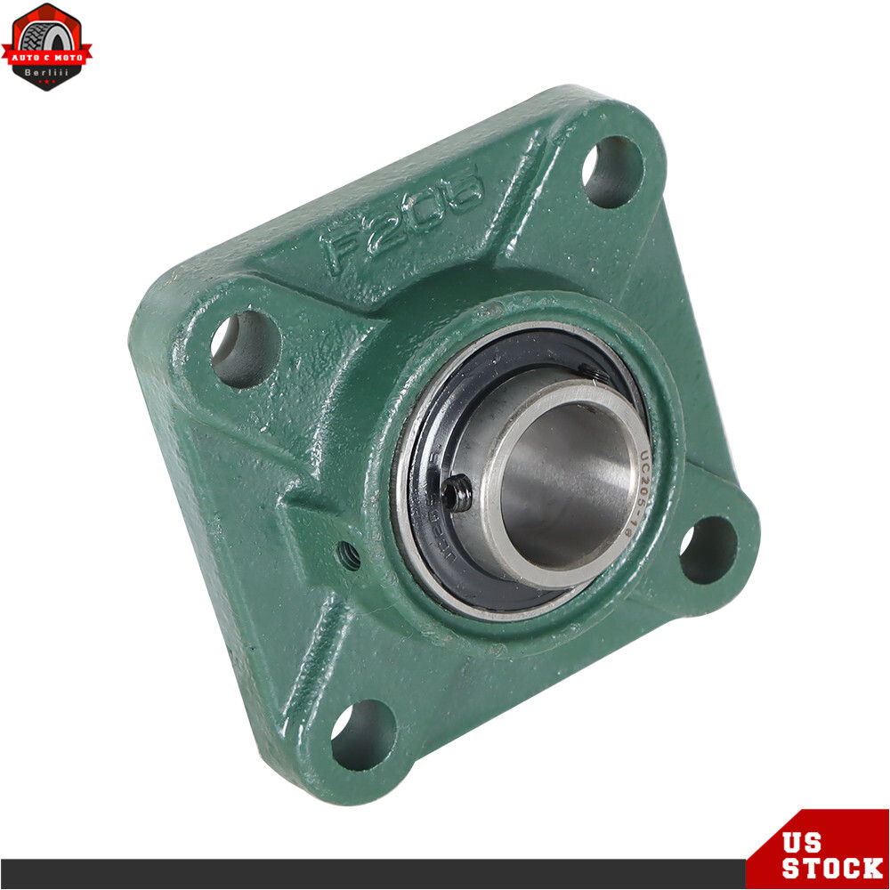 10 Pack UCF205-16 1" Bore 4 Bolt Solid Base Pillow Block Flange Bearing