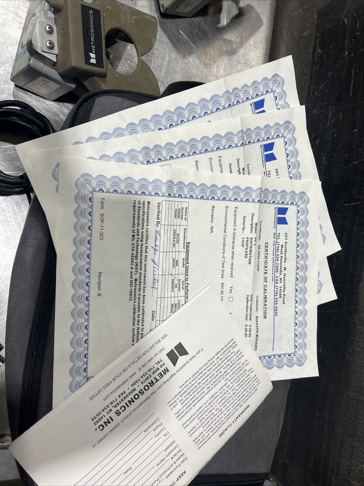 Metrosonics Distribution Profiler Pf-1 Used Surplus