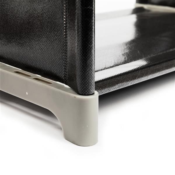 Black 3 Tiers 9 Compartments Multifunctional Assembled Storage Shelf