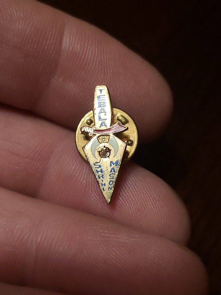 Masonic Shrine Crutch Lapel Pin. Tebala