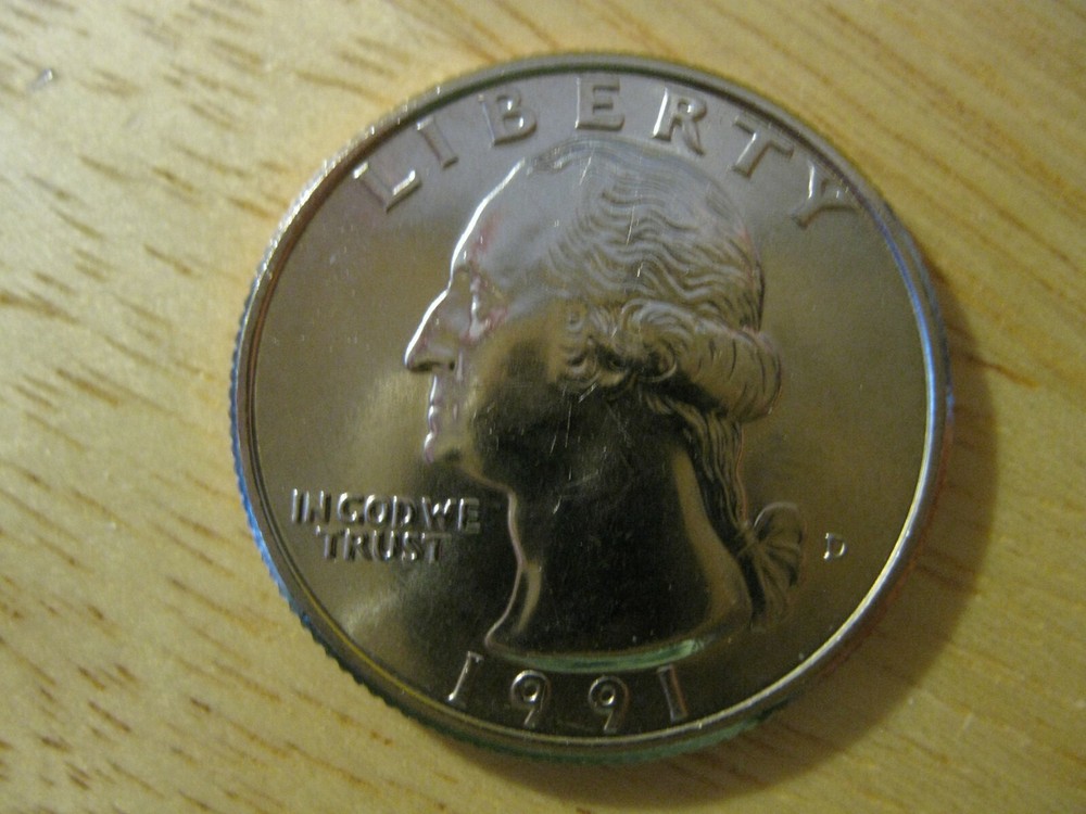 1991 D Washington Quarter Dollar Gem BU!