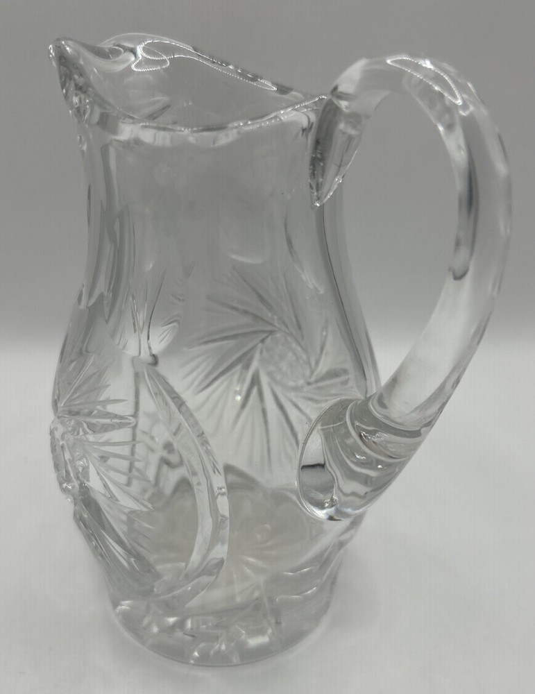 Cut glassPinwheel pattern creamer