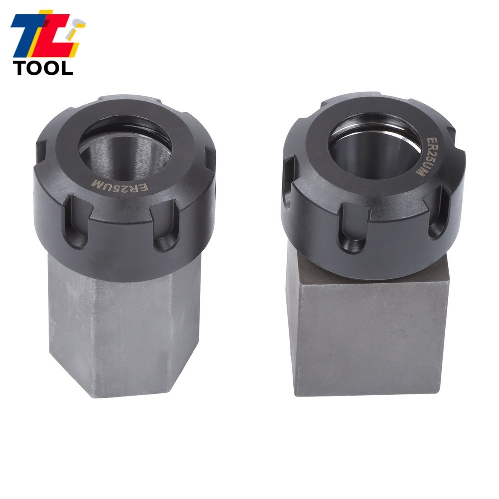 Precision ER-25 Collet Block Set Hex and Square 2-Piece Combo