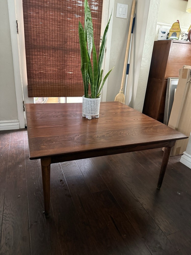 Mid-Century Square Wood Coffee Table