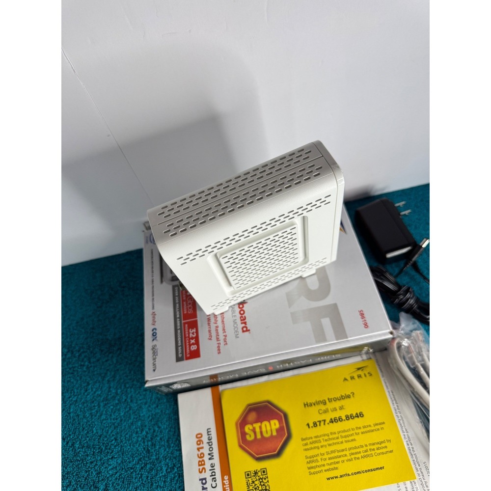 ARRIS SURFboard SB6190 DOCSIS 3.0 Cable Modem Intel Inside White - Ships Free