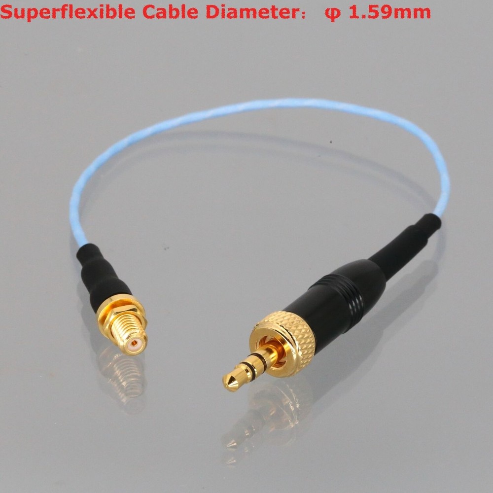 3.5mm TRS Plug Locking ~ Microdot Socket Cable Earset Microphone Wireless system