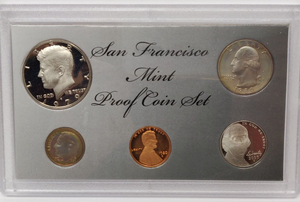 SAN FRANCISCO MINT PROOF COIN SET MIXED DATES
