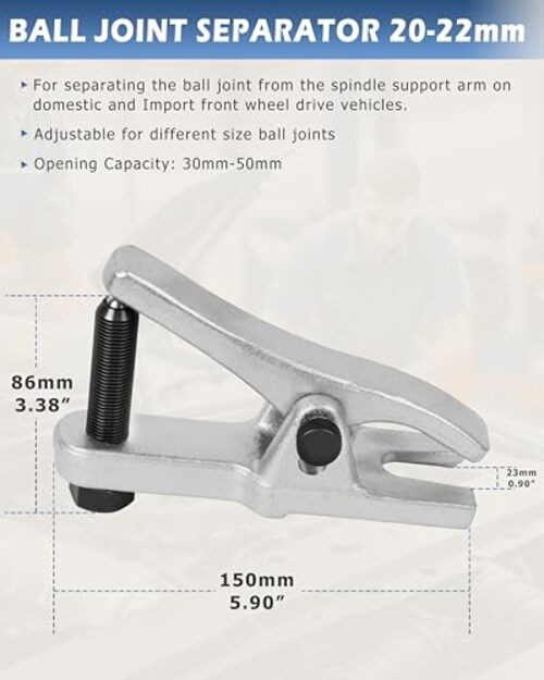 3Pcs Ball Joint Separator Set, Tie Rod End Extractor Kit Ball Joint Puller