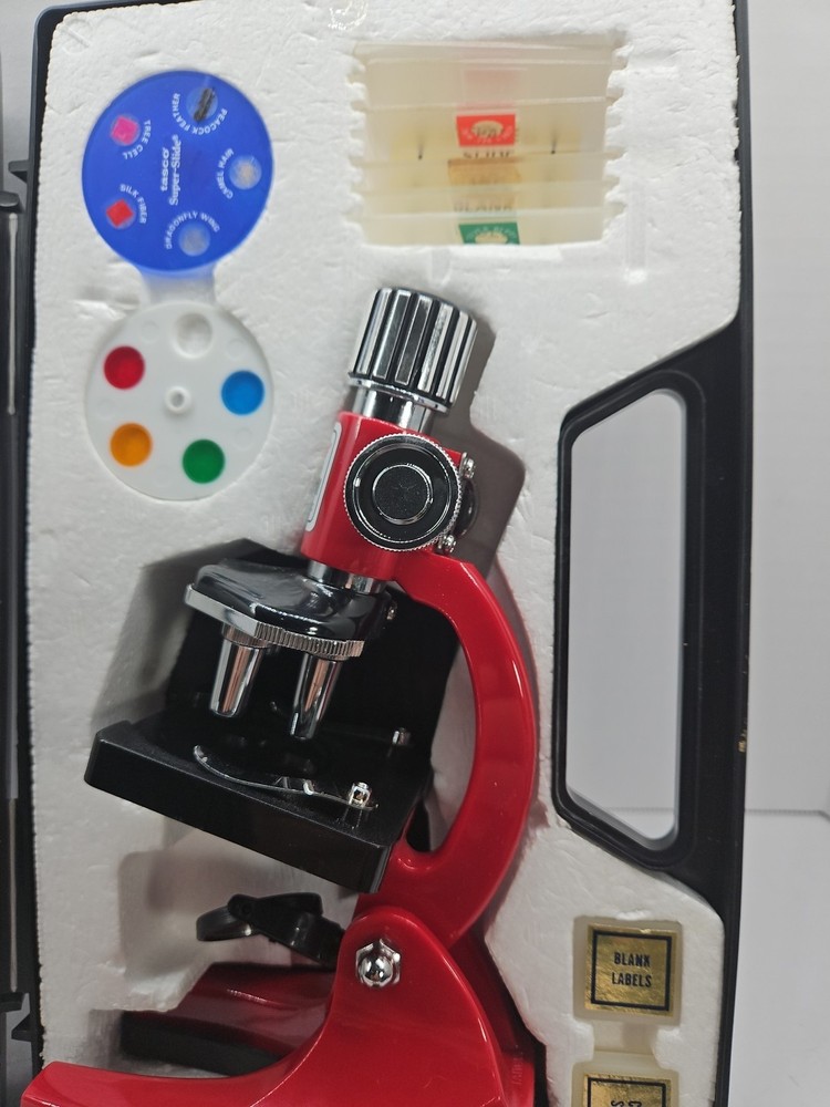 Vintage 1984 Tasco Microscope In Case