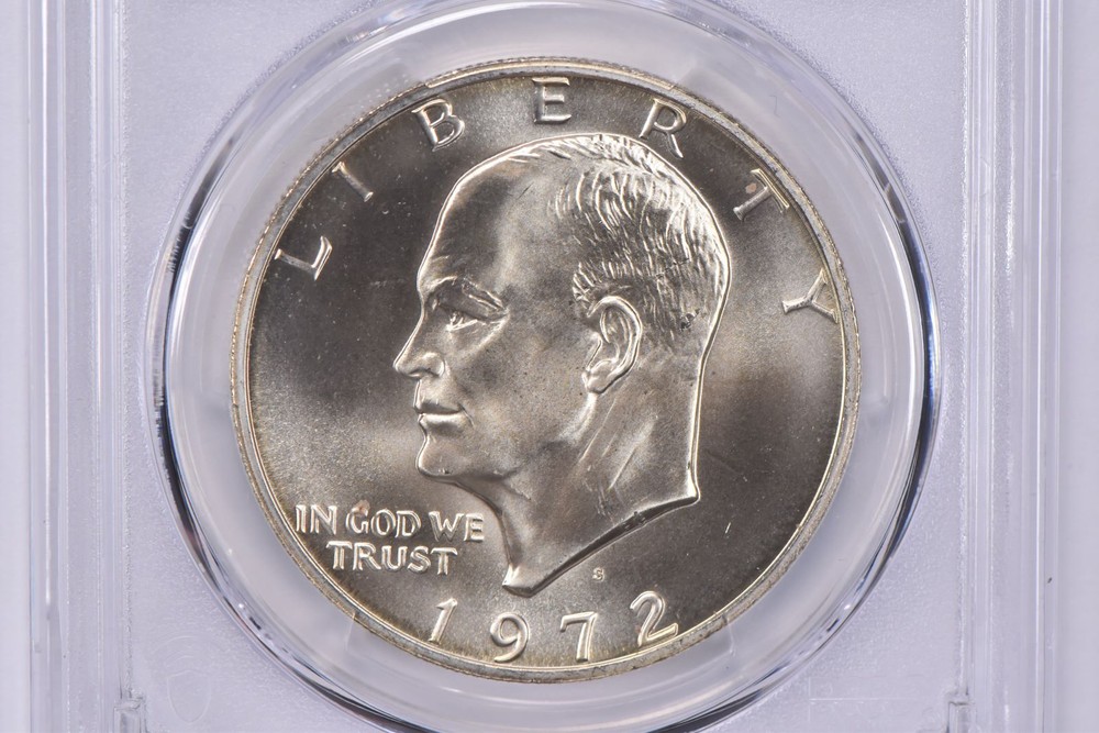 1972-S Eisenhower Dollar Ike Silver MS68 PCGS Blue Label