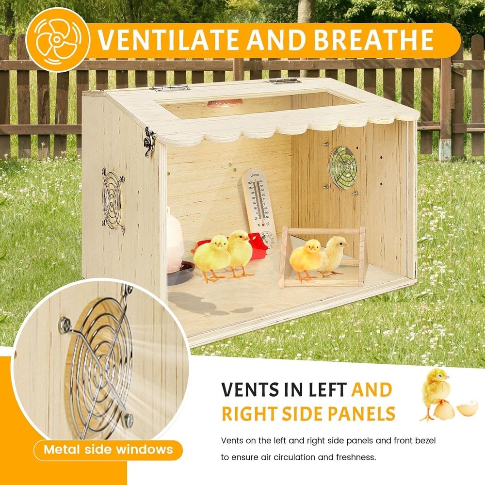 Chick Brooder Box, Brooder Box for Chicks, Pine,Quail Cage, Duck Brooder, Quail