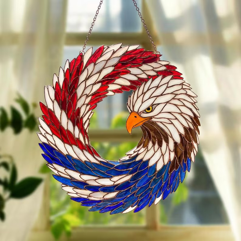 250th Anniversary Bald Eagle Suncatcher Acrylic