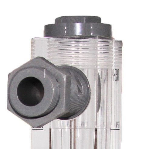 Neo-Pure Adjustable Panel Mount Flowmeter 2-16GPM 1" MNPT