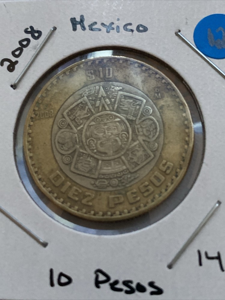 2008 Mexico 10 Pesos Coin