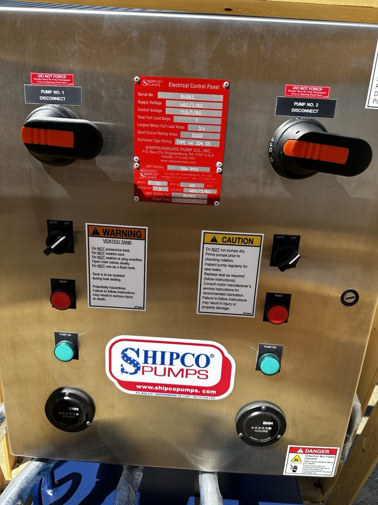 Shipco Condensate Return Unit Model 304PSS Duplex System