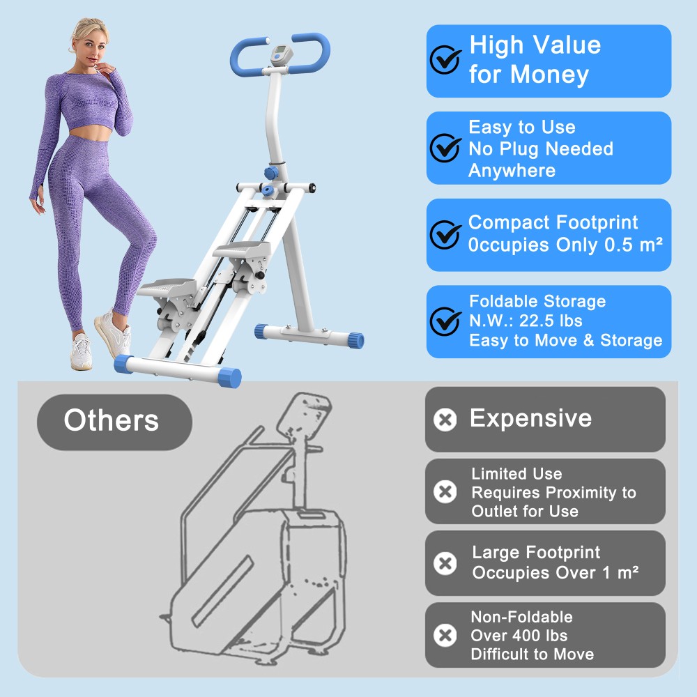 Stair Stepper with resistance Home-Upgrade Vertical Climber Workout Machine