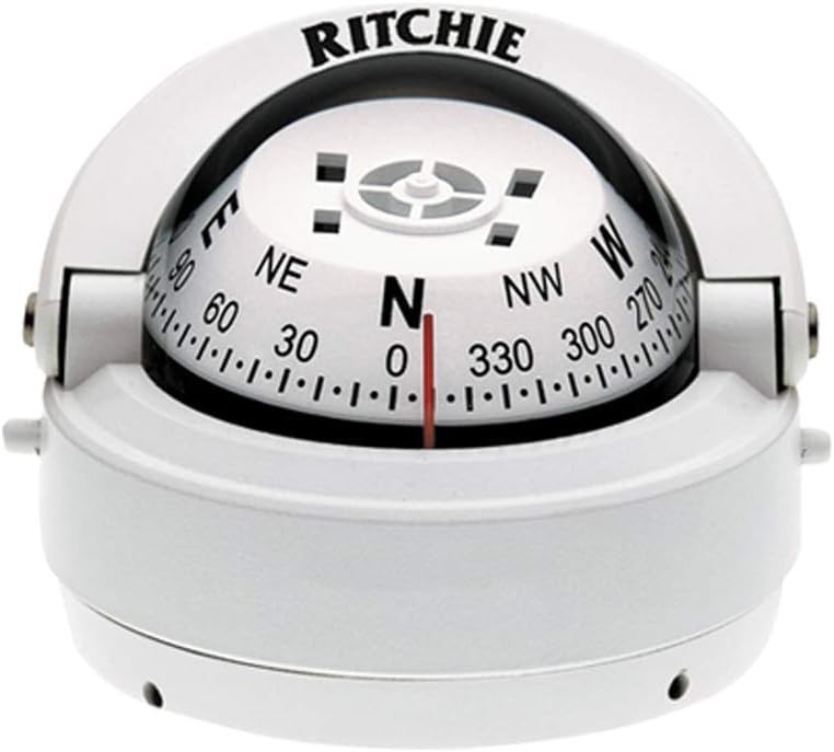 Compact Marine Compass, Surface Mount, with Comprehensive Owner's Documentation